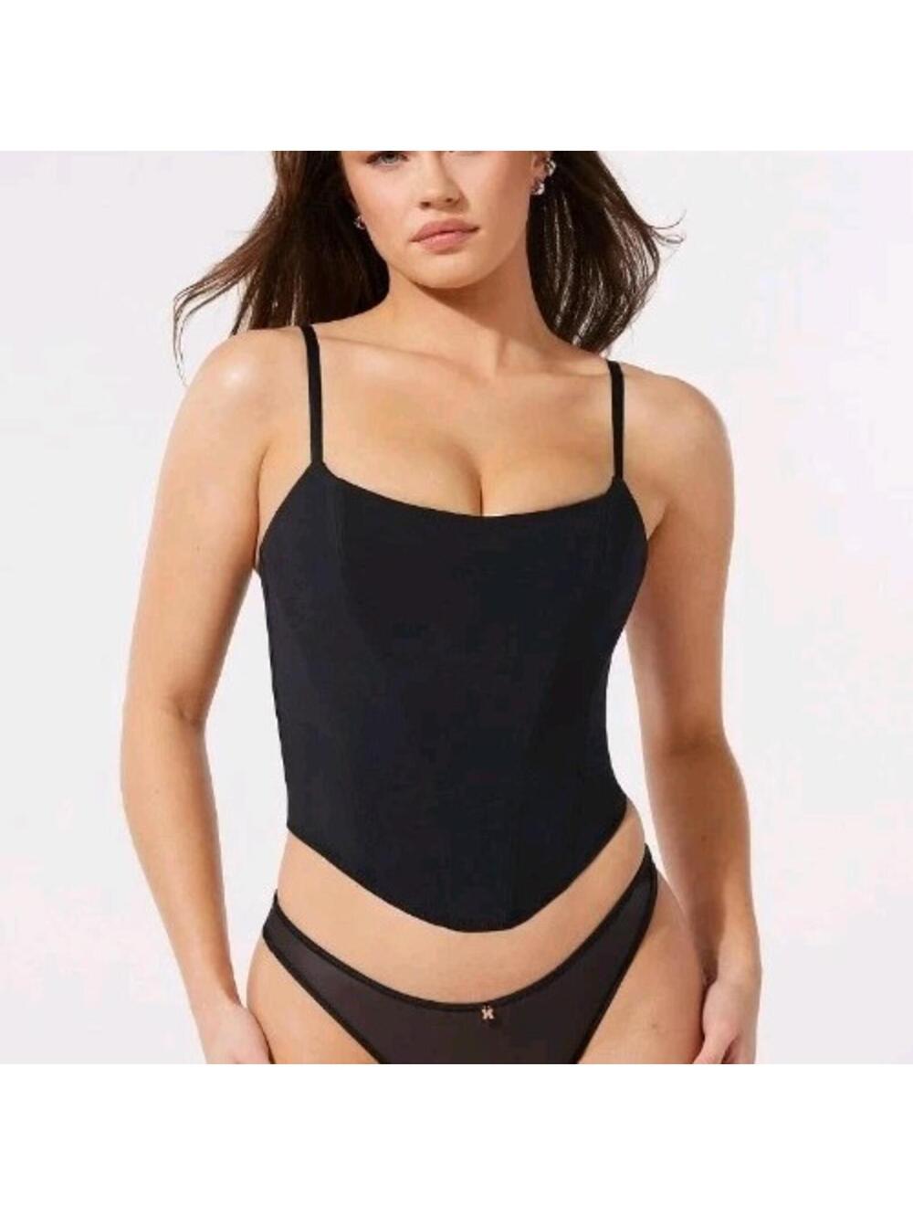 Savage x Fenty Rihanna Summer Heat Corset Caviar  Lace Zipper Size 12/14 NWT